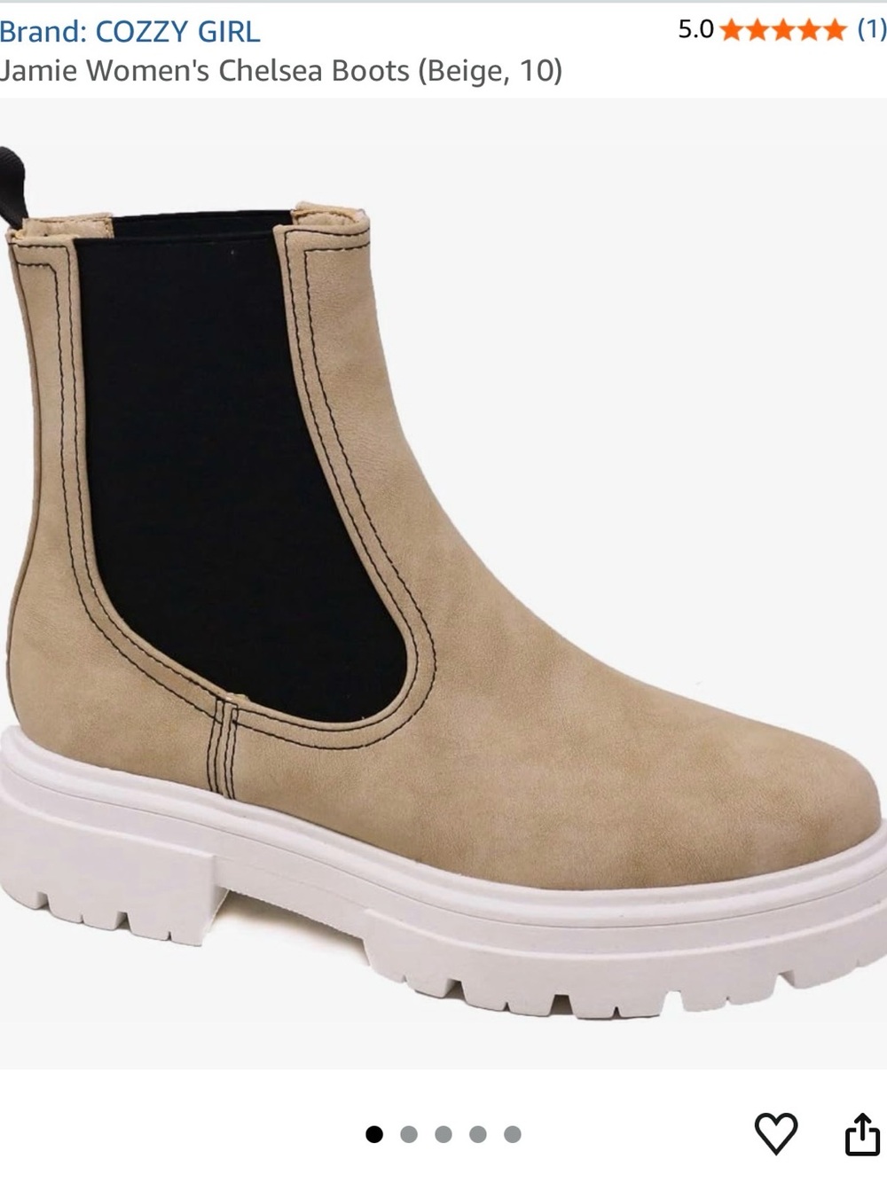 Cozy Girl Jamie Chelsea Bootie in Beige with Black Elastic